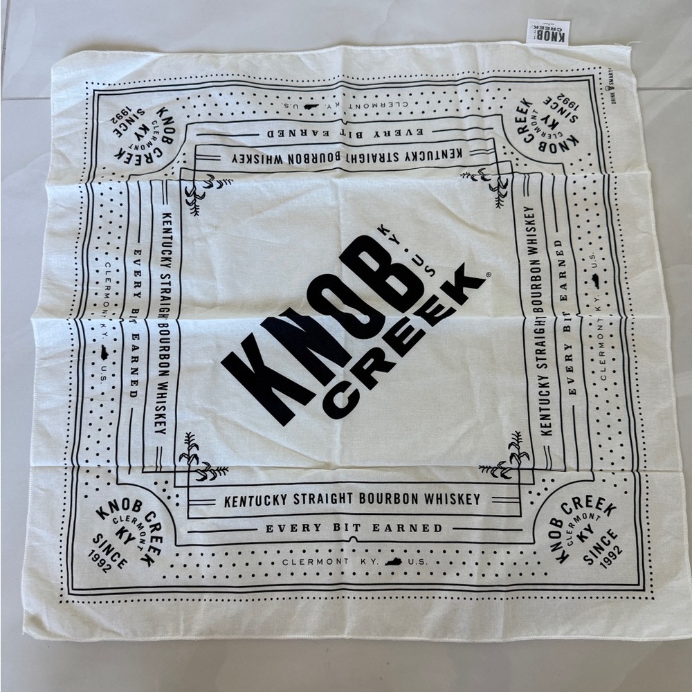 Knob Creek White Bandana
